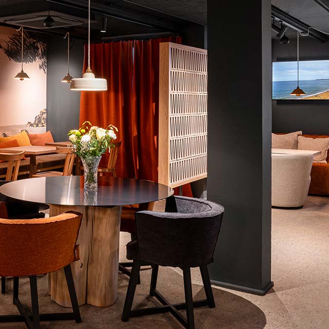 Salle à manger de l'hôtel L'Adresse à Saint-Malo